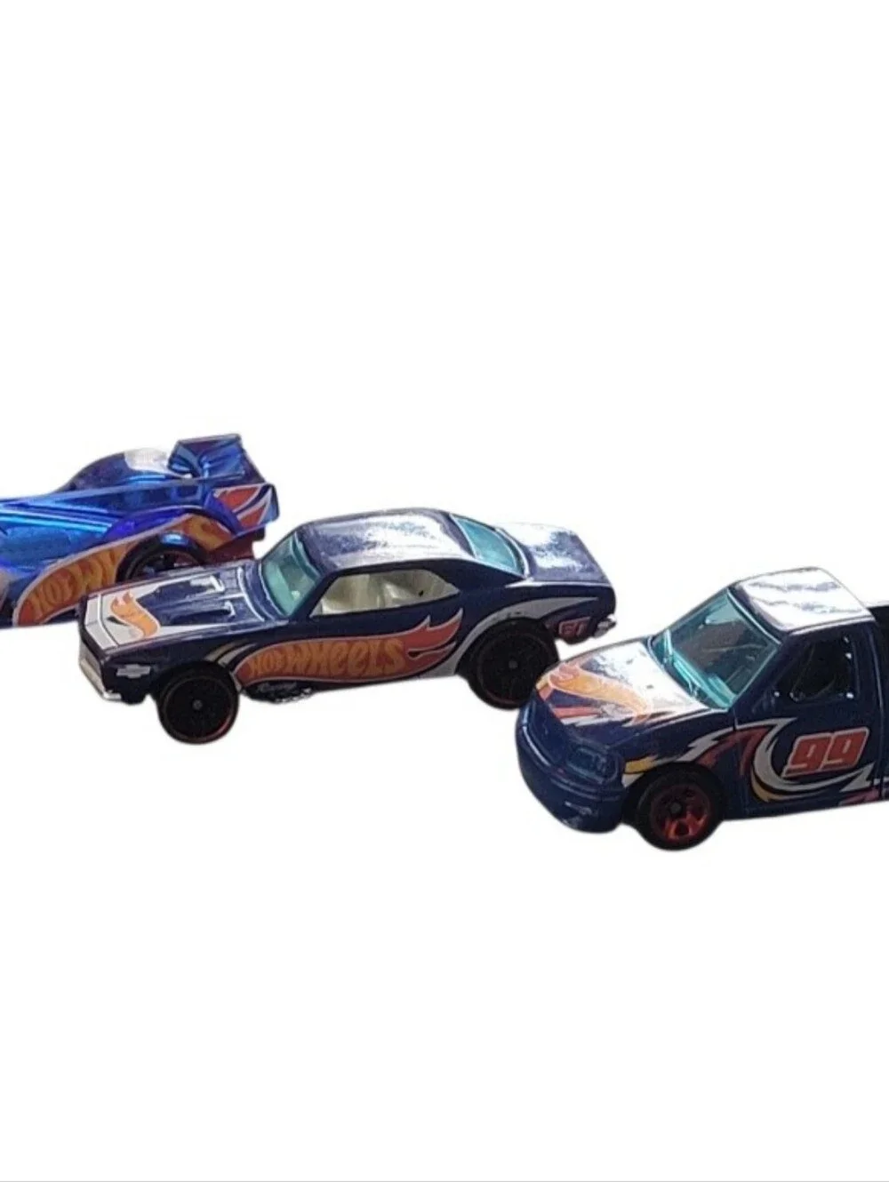 (Lot Of 3) Assorted Hot Wheels Race Team Chevy Camaro/Hi-Tech Missile/Ford F-150